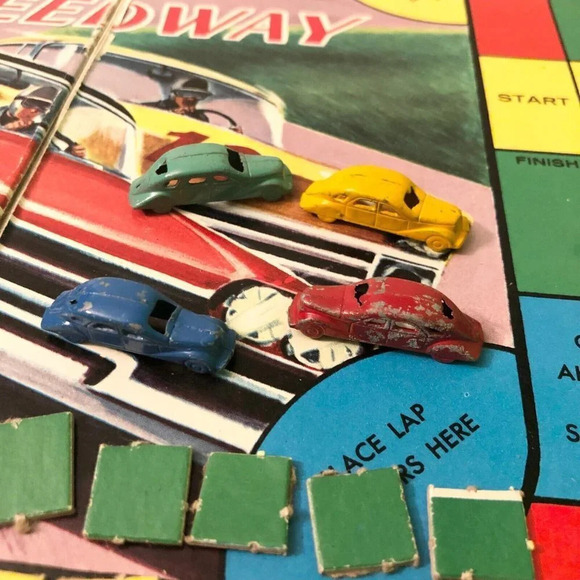 Vintage 1959 Special Detective Speedway Car Racing Board Game Saalfield Pub Co - Picture 11 of 16